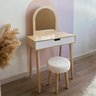 Penteadeira Infantil com Gaveta e Banquinho Pelúcia - 5