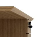 Ver imagem 7 de Mesa Escrivaninha Escritório Home Office 1,6m C/ Gaveteiro Acoplado e Tampo Chanfrado Cor:amêndoa