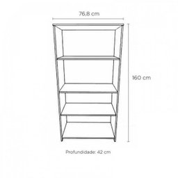 Armário Alto para Escritório Espresso Móveis - 3