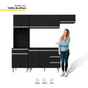 Ver imagem 5 de Cozinha Modulada Completa Andréia 04 Peças com Balcão Gabinete 120cm Preto - Abmaza