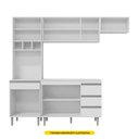 Ver imagem 3 de Cozinha Modulada Completa Andréia 04 Peças com Balcão Gabinete 120cm Preto - Abmaza