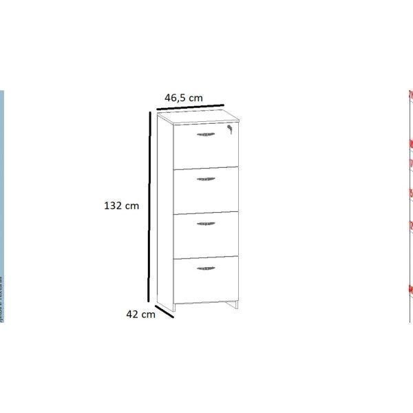 Armário Arquivo Pasta Suspensa 132cm Espresso Móveis - 3