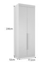 Ver imagem 2 de Modulado 2 Portas 3 Gavetas Orion - Leifer Móveis Branco