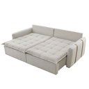 Ver imagem 5 de Sofá Cama Linho em Madeira Eucalipto 280cm Braço 20cm Arizona Meu Sofá Online