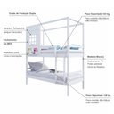 Ver imagem 3 de Beliche Casinha Reta Madeira Maciça Branco Housin