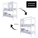 Ver imagem 5 de Beliche Casinha Reta Madeira Maciça Branco Housin