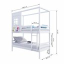 Ver imagem 4 de Beliche Casinha Reta Madeira Maciça Branco Housin