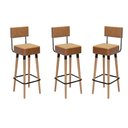 Ver imagem 1 de Kit 03 Bancos Banquetas Pés Palito Barcelona Courissimo Amarula - Salaone