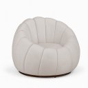 Ver imagem 1 de Poltrona Decoratica Orgânica Fixa Nuvem Veludo Marfim - Loja Sheep