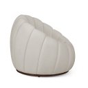 Ver imagem 3 de Poltrona Decoratica Orgânica Fixa Nuvem Veludo Marfim - Loja Sheep