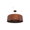 Ver imagem 1 de Pendente Lustre Cilíndrico Anel Madeira 60cm Foxlustres