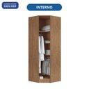Ver imagem 5 de Guarda-Roupa Canto Oblíquo 1 Porta Requinte+ 100% MDF Marrom/Macadâmia/Duna