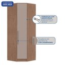 Ver imagem 7 de Guarda-Roupa Canto Oblíquo 1 Porta Requinte+ 100% MDF Marrom/Macadâmia/Duna