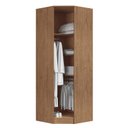 Ver imagem 4 de Guarda-Roupa Canto Oblíquo 1 Porta Requinte+ 100% MDF Marrom/Macadâmia/Duna