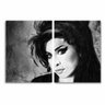 Quadro Amy Winehouse Preto e Branco em Tecido 2 Peças - 2