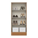 Ver imagem 4 de Armário Multiuso 2 Portas 3 Prateleiras Bege/Cinamomo/Off White