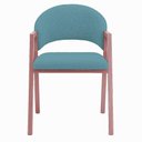 Ver imagem 3 de Cadeira de Jantar Antonella Veludo Estilo Poltrona com Pés Rosê - 7 Decor Azul Turquesa