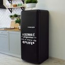 Ver imagem 2 de Adesivo Frase a Cozinha É Pequena Mas É Cheia de Amor Geladeira Kanto Store Adesivo de Parede Branco