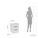 Ver imagem 4 de Mesa de Cabeceira Madri com 3 Gavetas 40x54cm Branco 250695