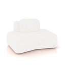 Ver imagem 3 de Sofá 4 Lugares Orgânico com Chaise e 3 Módulos Berlim bouclê Off K01 - D'Rossi Off White