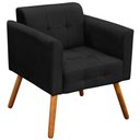 Ver imagem 7 de Kit 2 Poltronas Decorativas Pés Palito Karen Suede Preto - Gran Belo