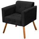 Ver mais imagens de Kit 2 Poltronas Decorativas Pés Palito Karen Suede Preto - Gran Belo