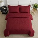 Ver imagem 5 de Kit Cobre Leito Colcha Charlote Casal 3 Peças Dupla Face Liso Classic - Vermelho - 100% Poliéster