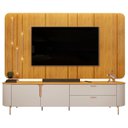 Ver imagem 6 de Painel para Tv 75 Pol e Rack Bancada 241cm Celi D04 Bali/cedro - Mpozenato