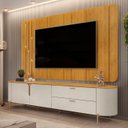 Ver imagem 1 de Painel para Tv 75 Pol e Rack Bancada 241cm Celi D04 Bali/cedro - Mpozenato