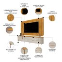 Ver imagem 3 de Painel para Tv 75 Pol e Rack Bancada 241cm Celi D04 Bali/cedro - Mpozenato