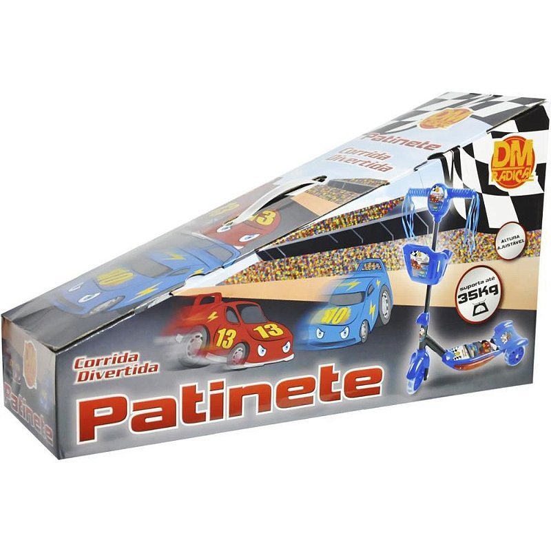 Patinete Azul com Luz,som e Cesta - 3