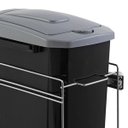Ver imagem 4 de Lixeira 15L Preta com Tampa Click Deslizante de Embutir no Armário para Cozinha Masutti
