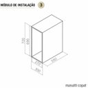 Ver imagem 3 de Lixeira 15L Preta com Tampa Click Deslizante de Embutir no Armário para Cozinha Masutti