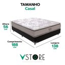 Ver imagem 4 de Cama Box Casal Preto e Colchão Four Season Molas Vstore