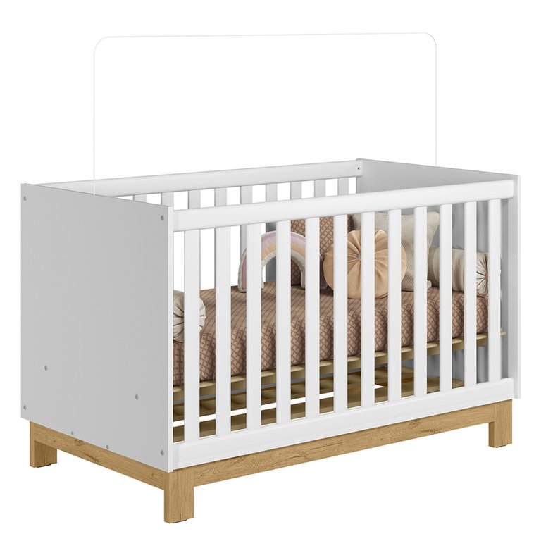 Berço Americano Mini Cama Slim Q Encanto Branco - Qmovi Berço Americano Mini Cama Slim Q Encanto Branco - Qmovi