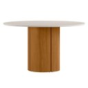 Ver imagem 2 de Mesa de Jantar Redonda 135cm 6 Lugares Flex Zuni Ypê/Off N02 - Mpozenato - Mpozenato