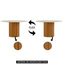 Ver imagem 3 de Mesa de Jantar Redonda 135cm 6 Lugares Flex Zuni Ypê/Off N02 - Mpozenato - Mpozenato