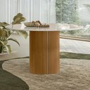 Ver imagem 1 de Mesa de Jantar Redonda 135cm 6 Lugares Flex Zuni Ypê/Off N02 - Mpozenato - Mpozenato