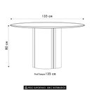 Ver imagem 6 de Mesa de Jantar Redonda 135cm 6 Lugares Flex Zuni Ypê/Off N02 - Mpozenato - Mpozenato