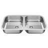 Cuba para Cozinha Gourmet Pia Dupla Aço Inox 74x40x14cm Acetinado GhelPlus - 2