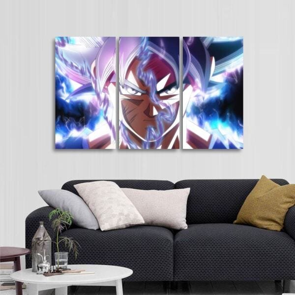 Quadro decorativo Goku Instinto superior Dragon Ball, imagens do