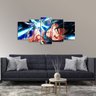 Quadro decorativo Goku Kamehameha Mosaico 5 Peças 125x60 - 5