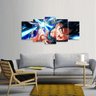 Quadro decorativo Goku Kamehameha Mosaico 5 Peças 125x60 - 2