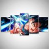 Quadro decorativo Goku Kamehameha Mosaico 5 Peças 125x60 - 1