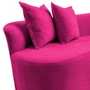 Ver imagem 7 de Namoradeira Sofá Feijão Hana Orgânica Veludo Rosa Pink