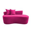 Ver imagem 2 de Namoradeira Sofá Feijão Hana Orgânica Veludo Rosa Pink