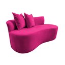 Ver imagem 3 de Namoradeira Sofá Feijão Hana Orgânica Veludo Rosa Pink