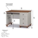 Ver imagem 6 de Escrivaninha 3 Gavetas Suporte para Teclado e Divisor de Ambiente 50605 Linz Moveis