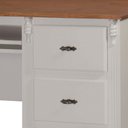 Ver imagem 4 de Escrivaninha 3 Gavetas Suporte para Teclado e Divisor de Ambiente 50605 Linz Moveis