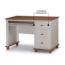 Ver imagem 2 de Escrivaninha 3 Gavetas Suporte para Teclado e Divisor de Ambiente 50605 Linz Moveis
